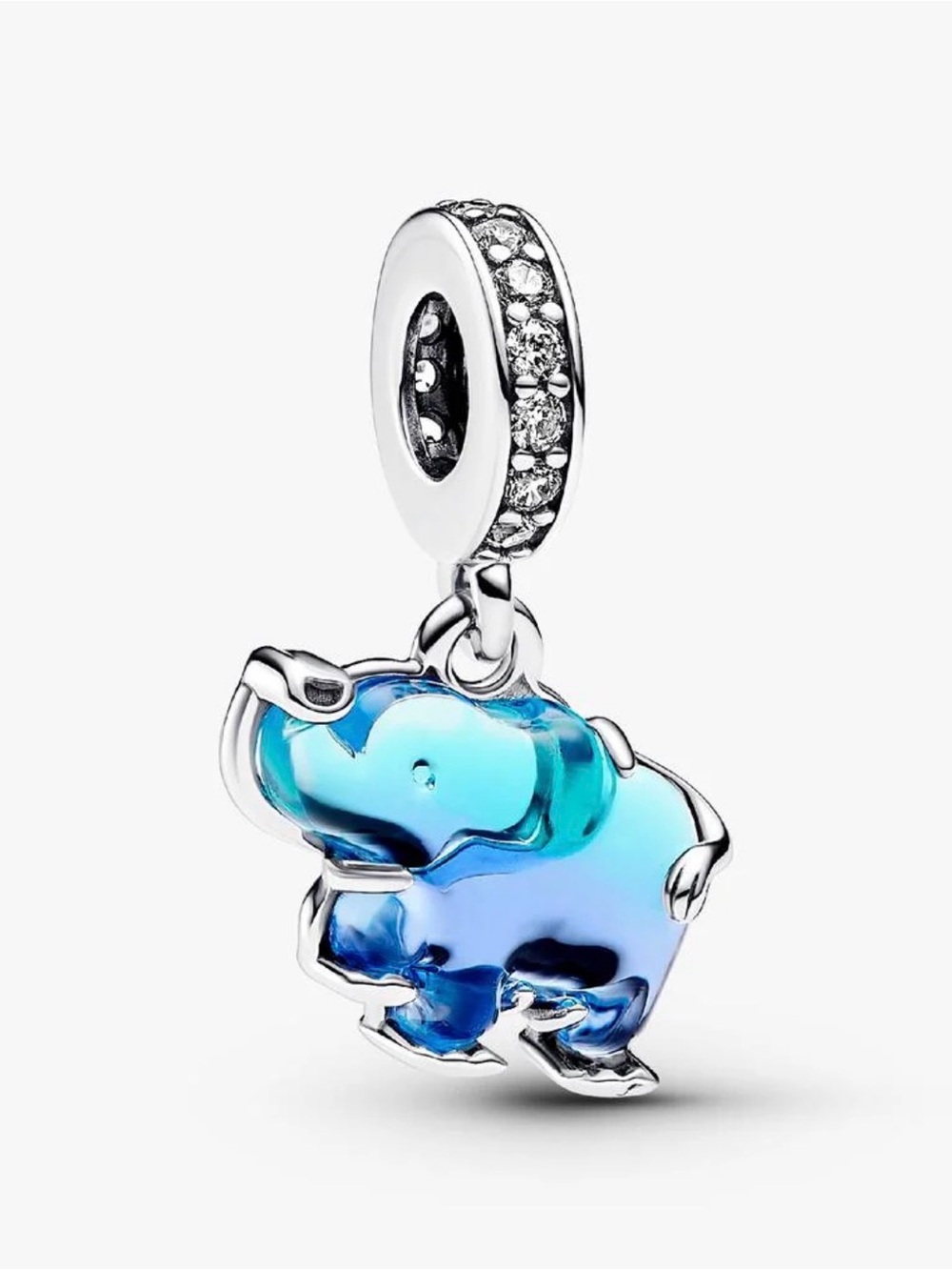 Pandora Blue Murano Glass Elephant Charm